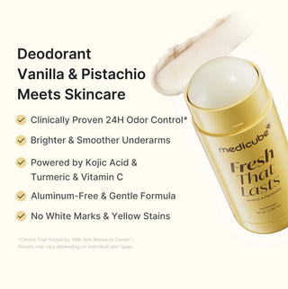 Medicube Déodorant Fraîcheur Longue Durée – Vanille & Pistache 83g