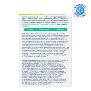 Cerave Fluide Invisible Toucher Sec SPF50+ | Peau Normale à grasses | Tendance acnéique | 50ml