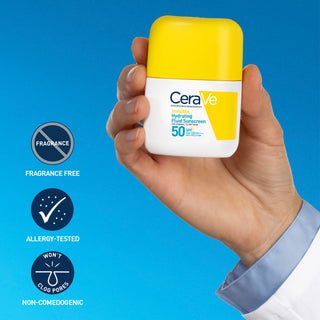 Cerave Fluide Hydratant Invisible SPF50 | Peau Normale à Sèche | 50ml