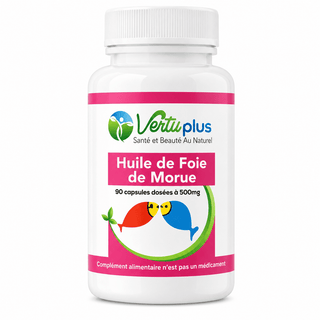 Vertuplus Huile de Foie de Morue 500 mg – 90 Capsules