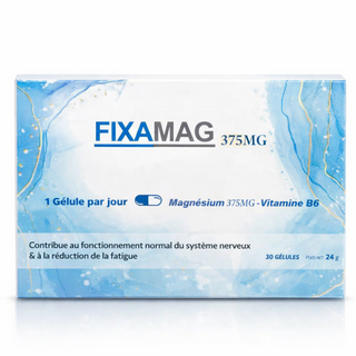 FIXAMAG 375 mg – Magnésium + Vitamine B6 – 30 Gélules (24 g)