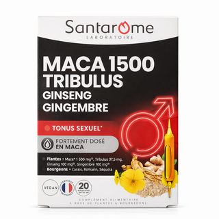 SANTAROME MACA 1500 TRIBULUS  TONUS SEXUEL 20 AMP