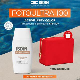 ISDIN Foto Ultra 100 Active Unify COLOR Fusion Fluid SPF 50+ = TROUSSE ROUGE OFFERTE