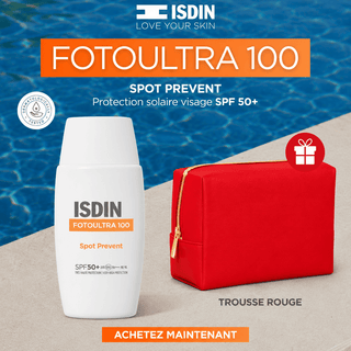 ISDIN FOTO ULTRA 100 SPOT PREVENT FUSION FLUID SPF50 = TROUSSE ROUGE OFFERTE