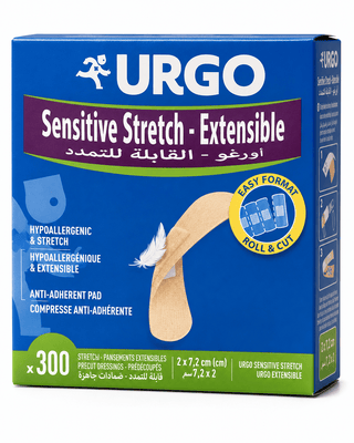 URGO Sensitive Stretch 20 × 72 mm – 300 Pansements