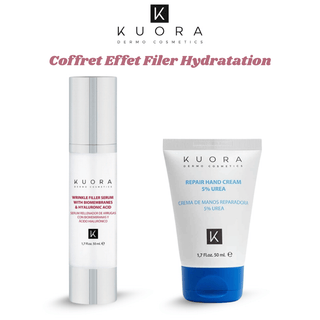 KUORA - Coffret effect filler hydratation Sérum anti-rides + Crème mains à l’urée 5 %