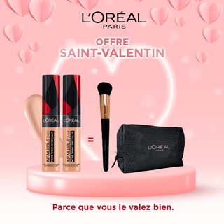 L'Oréal Paris LOT DE 2 INFAILLIBLE CONCEALER 327 = Brosse de maquillage + Trousse Offertes