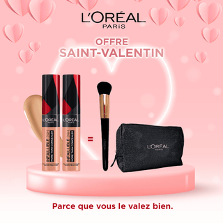 L'Oréal Paris LOT DE 2 INFAILLIBLE CONCEALER 331 = Brosse de maquillage + Trousse Offertes