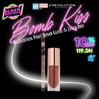 Bomb Kiss – Revolution Pout Bomb Gloss & Lip Liner Duo – Lèvres pulpeuses et définies