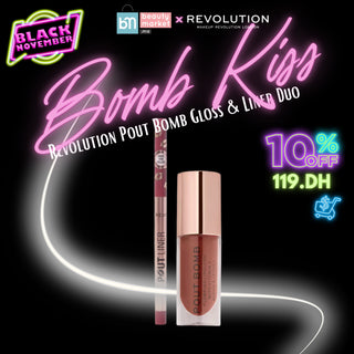 Bomb Kiss – Revolution Pout Bomb Gloss & Lip Liner Duo – Lèvres pulpeuses et définies