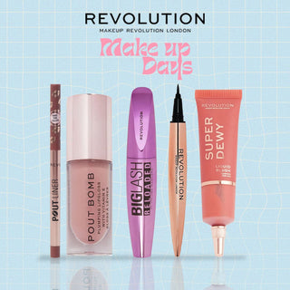 REVOLUTION PACK FULL FACE LIPLINER + GLOSS + EYELINER + MASCARA + BLUSH
