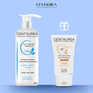Centaurea Lait Corporel Hydratant 24H 500ml = Crème Solaire Teintée SPF50+ Offerte