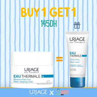 Pack Duo Uriage Masque d’Eau Nuit 50ml = Uriage Eau Thermale Crème d’Eau 40ml Offerte