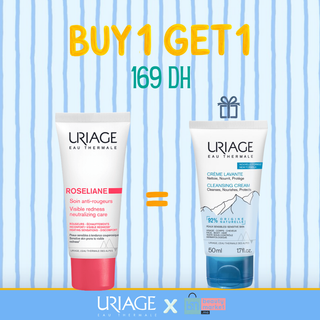 Uriage Roséliane Soin Anti-Rougeurs 40 ml = Crème Lavante 50 ml Offerte