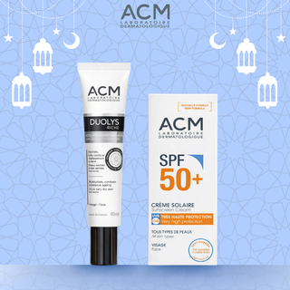 Acm Duolys Riche Soin Hydratant Anti-Age – 40 ml = CREME SOLAIRE SPF 50+ TOUS TYPES DE PEAUX 40 ML (Offert)