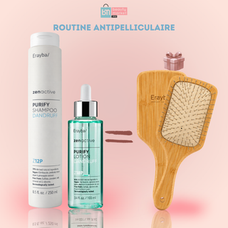 Erayba ZenActive Shampooing Purify Dandruff Z12P 250ml + ZenActive Purify Lotion Dandruff Z18P 100ml = Brosse Offerte