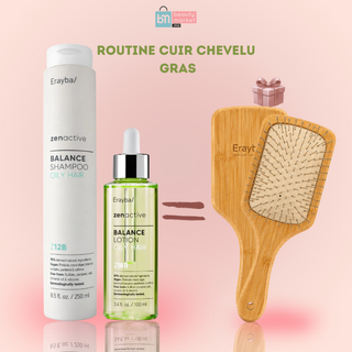 Erayba ZenActive Balance Shampooing Oily Hair Z12B 250ml + Lotion Oily Hair Z18B 100ml = Brosse  Offerte