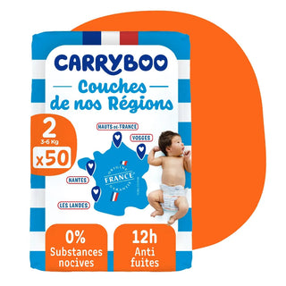 Carryboo Couches Écologiques Taille 2 (3-6kg) x50