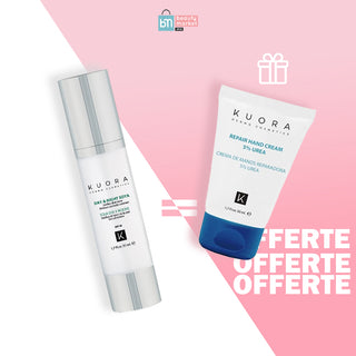 KUORA Jour et Nuit Soya Crème SPF10 50ML = CRÈME MAINS RÉPARATRICE À L'URÉE 5% 50ML OFFERTE