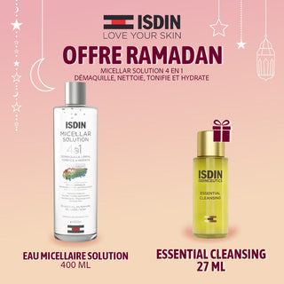 ISDIN EAU MICELLAIRE SOLUTION 4IN1 PS 400ML = CLEANSING MINI 27 ML OFFERTE
