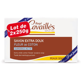 Cavaillès Savon Surgras Extra-Doux Fleur de Coton 2×250 g – Peaux Sensibles & Sécheresse