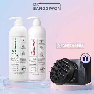 DR BANGGIWON SHAMPOOING ANTIPELLICULAIRE 1000ML + TREATMENT 1000ML = BROSSE SCALP OFFERTE