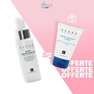 KUORA CONCENTRÉ D'HUILE BOTANIQUE DE RÉPARATION 30 ML  = CRÈME MAINS RÉPARATRICE À L'URÉE 5% 50ML OFFERTE