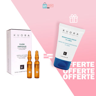 KUORA Flash 2 Ampoules Lifting Immediat 2 = CRÈME MAINS RÉPARATRICE À L'URÉE 5% 50ML OFFERTE