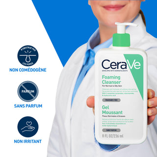 Cerave  Gel Moussant – 236 ml = Gel Moussant 20ml + Lait Hydratant 20ml OFFERTS