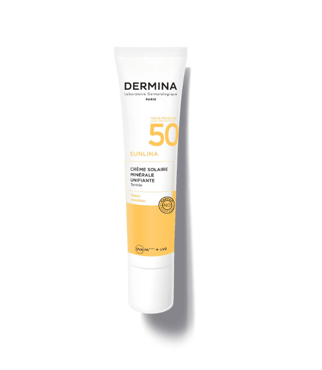 DERMINA SUNLINA CREME SOLAIRE MINERAL SPF 50 TEINTE 40 ML