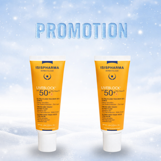 ISISPHARMA Uveblock Dry Touch SPF50+ Teinte Claire 40ml*2 (Offre Promotionnelle)
