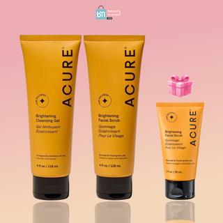 ACURE Brightening Gel Nettoyant 118ml+ Brightening Facial Scrub 118ml = Scrub 30ML Offert