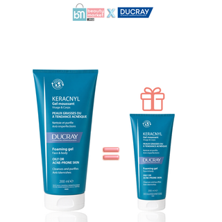Ducray Keracnyl Gel Moussant 200ml = 40ml Offert
