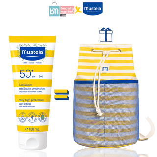 Mustela Lait Solaire Très Haute Protection SPF50+ 100 ml = Sac Offert