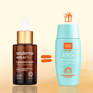 Sesderma Azelac RU Sérum 30 ml = MartiDerm Active [D] Fluid SPF50+ 50 ml offert