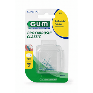 GUM Proxabrush Classic Brossettes Extra-Fines 1,3 mm – 8 unités 514