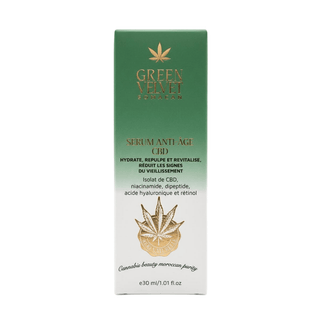 Green Velvet Somacem Sérum Anti-Âge au CBD – Soin Visage Antioxydant – 30 ml