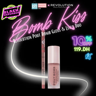Bomb Kiss – Revolution Pout Bomb Gloss & Lip Liner Duo – Lèvres pulpeuses et définies