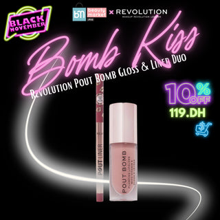 Bomb Kiss – Revolution Pout Bomb Gloss & Lip Liner Duo – Lèvres pulpeuses et définies