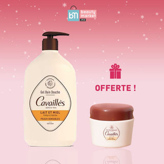 ROGE CAVAILLES GEL BAIN ET DOUCHE LAIT ET MIEL PEAUX SENSIBLES 1L = CREME CORPS PERLEE OFFERTE