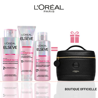 L'ORÉAL PARIS ELSEVE PACK GLYCOLIC GLOSS ROUTINE SANS SULFATE APSH + RO SHP = VANITY OFFERTE
