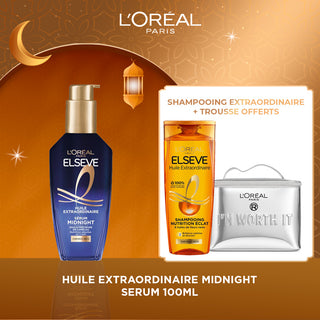 L'oréal paris elseve extra midnight serum 100ml = shampooing + Trousse offerts