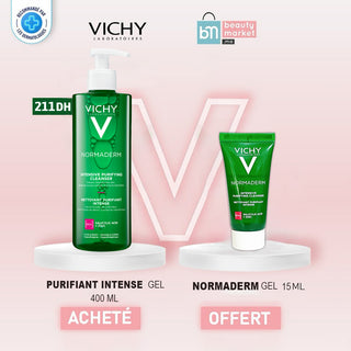 Vichy Normaderm Phytosolution Gel purifiant intense – 400 ml = Normaderm GEL 15 ML OFFERT