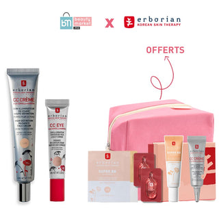 ERBORIAN PACK CC CRÈME À LA CENTELLA ASIATICA SPF25 45 ML + CC EYE CRÈME CONTOUR DES YEUX 10 ML