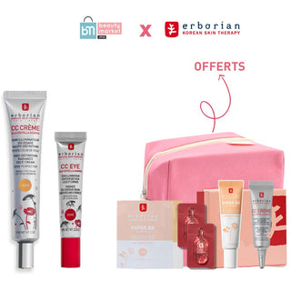 ERBORIAN PACK CC CRÈME À LA CENTELLA ASIATICA SPF25 45 ML + CC EYE CRÈME CONTOUR DES YEUX 10 ML