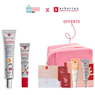 ERBORIAN PACK CC CRÈME À LA CENTELLA ASIATICA SPF25 45 ML + CC EYE CRÈME CONTOUR DES YEUX 10 ML