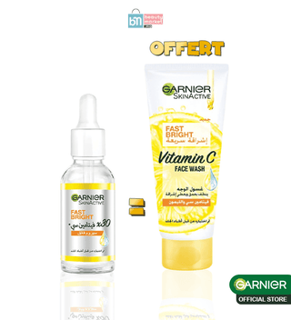 GARNIER SERUM FAST BRIGHT 30ML = GEL WASH 100ML OFFERT