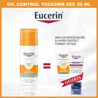 EUCERIN SUN PROTECTION OIL CONTROL GEL-CRÈME SPF50+ 50 ML = AQUAPHOR 4ML + HYDRO PROTECT 5ML OFFERTS