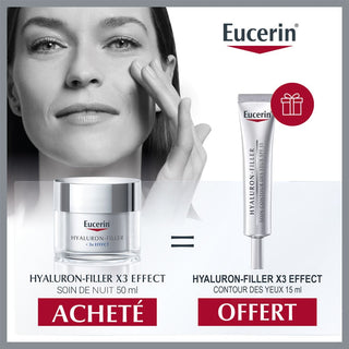 EUCERIN HYALURON-FILLER Soin de nuit 50ml = Contour des yeux 15 ml Offert