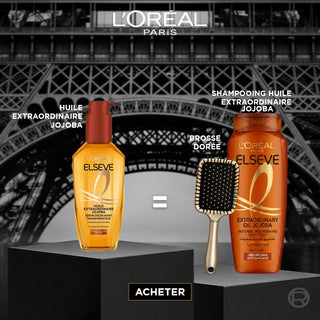 L’oréal Paris Elseve Pack Huile Extraordinaire Jojoba 100 Ml + Shampooing 400 Ml + Brosse Offerte